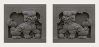 狮子绣球/对